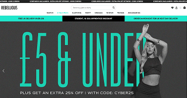 Rebellious Fashion ecommerce