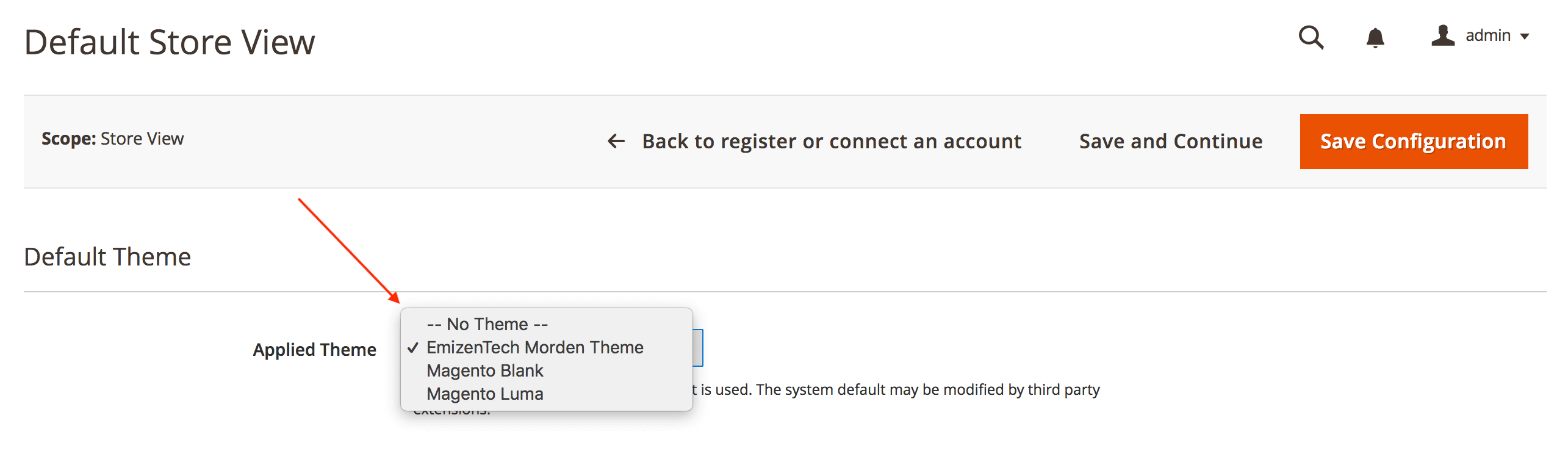 Magento 2 theme configuration