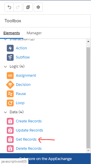 go to elements tab