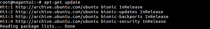 1 apt-get update