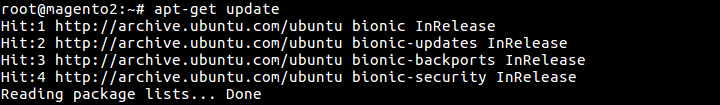 10 apt-get update