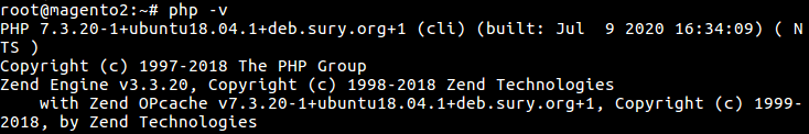 22 # php -v