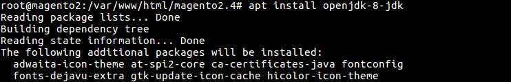31 apt install openjdk-8-jdk