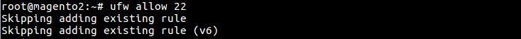 44 ufw allow 22