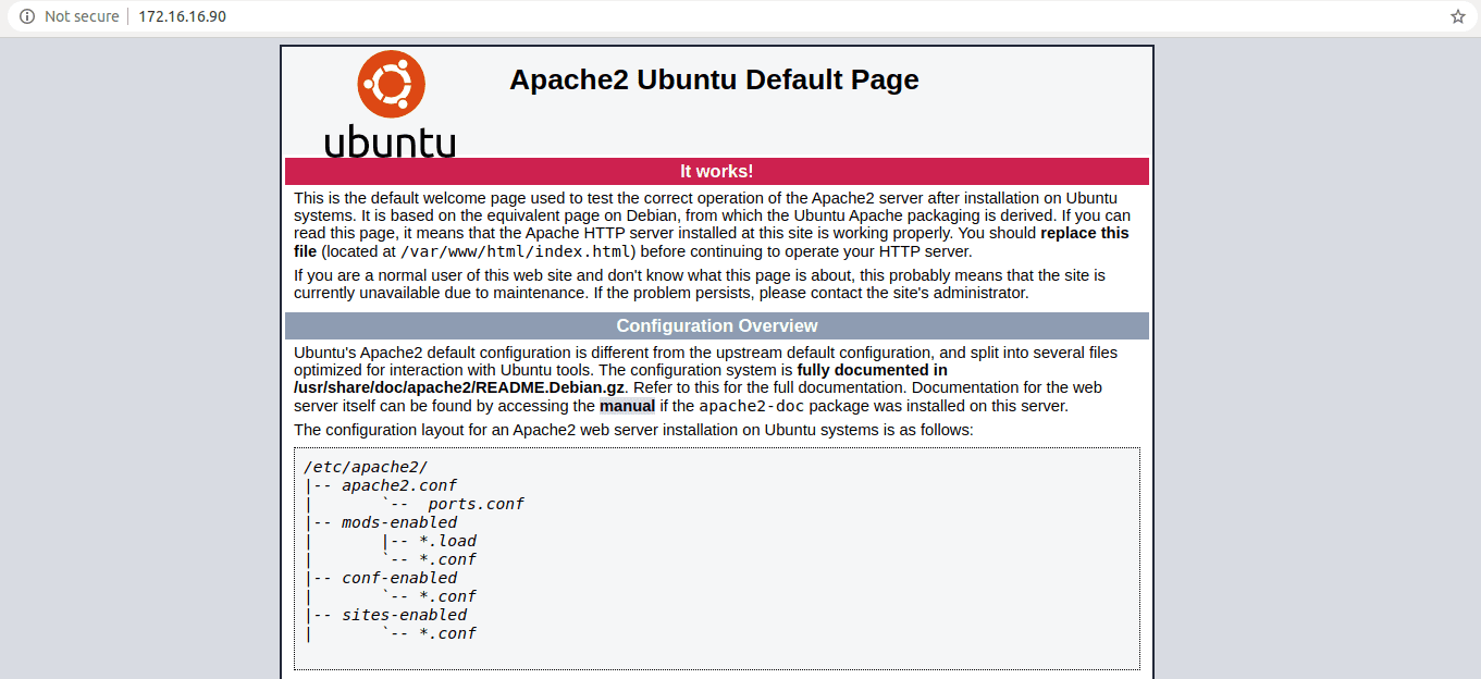 9 the default Ubuntu 18.04 Apache web page