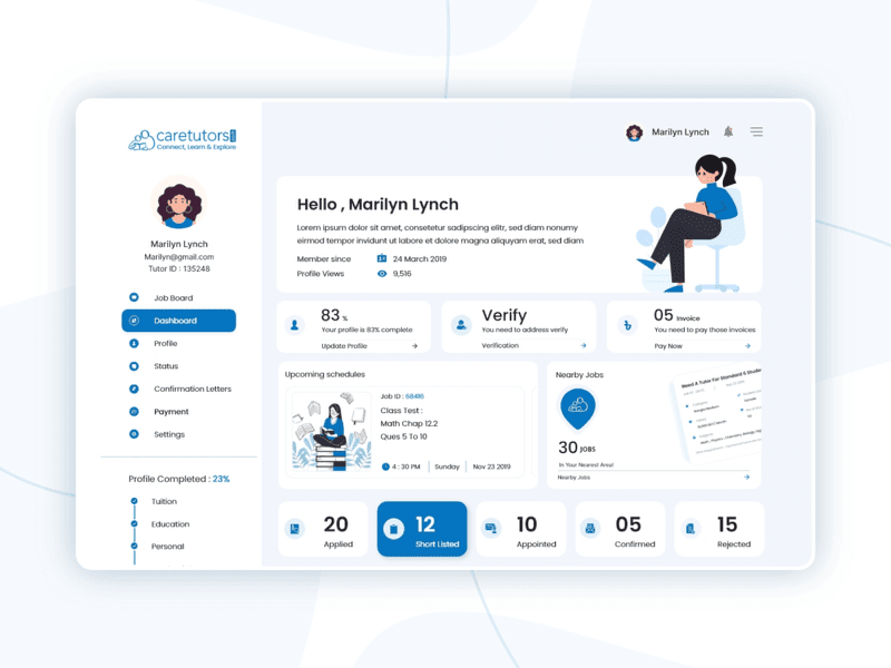 tutor dashboard