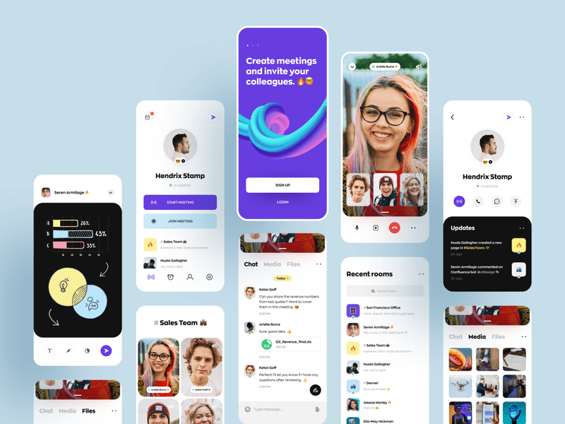 advanced features in a video meeting app