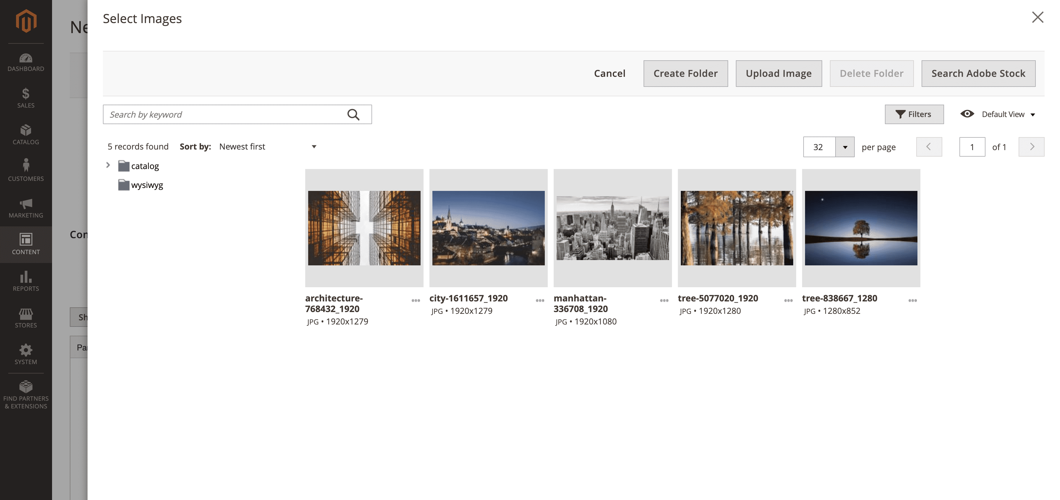 Magento media gallery