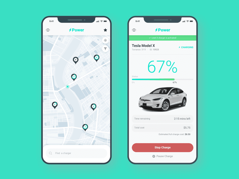 ev charging station location map app