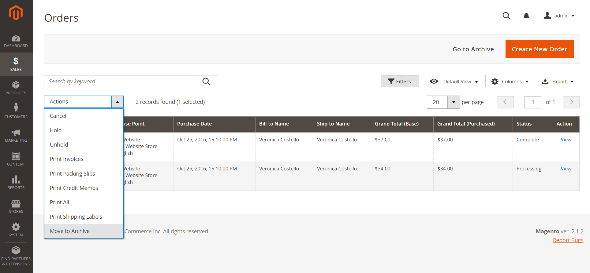 14 Order Archiving