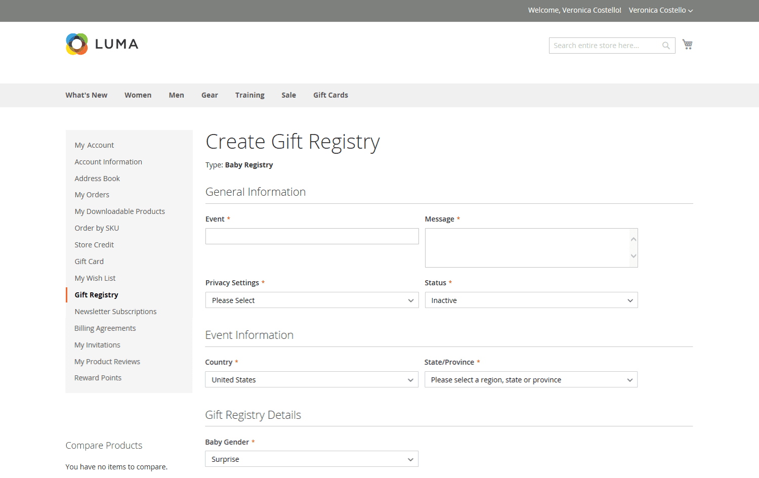 Gift Registries