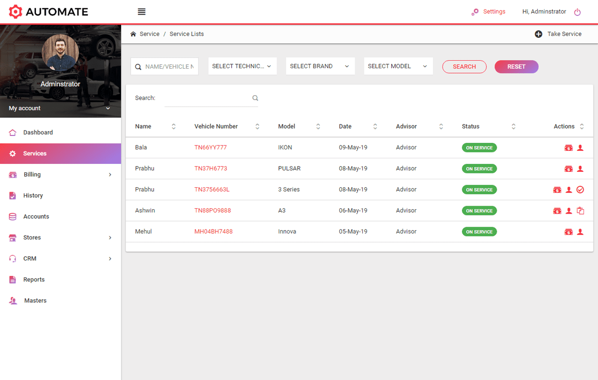 garage management software