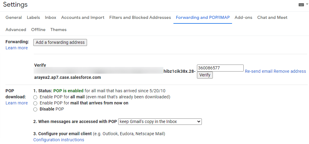 confirmation code to verify.