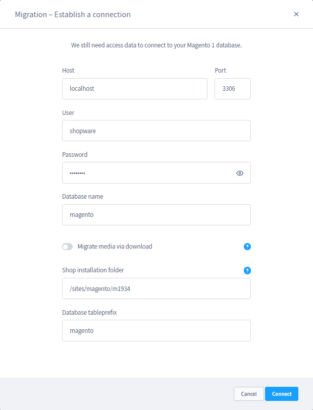 Edit Connection