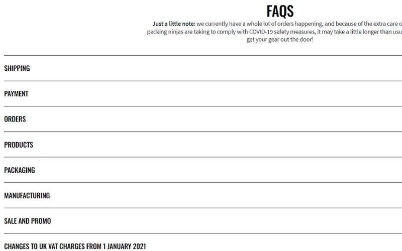 BlackMilkClothing FAQ Page