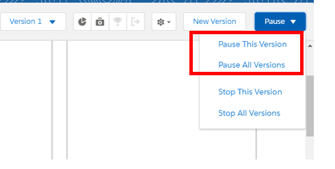 Pause this version