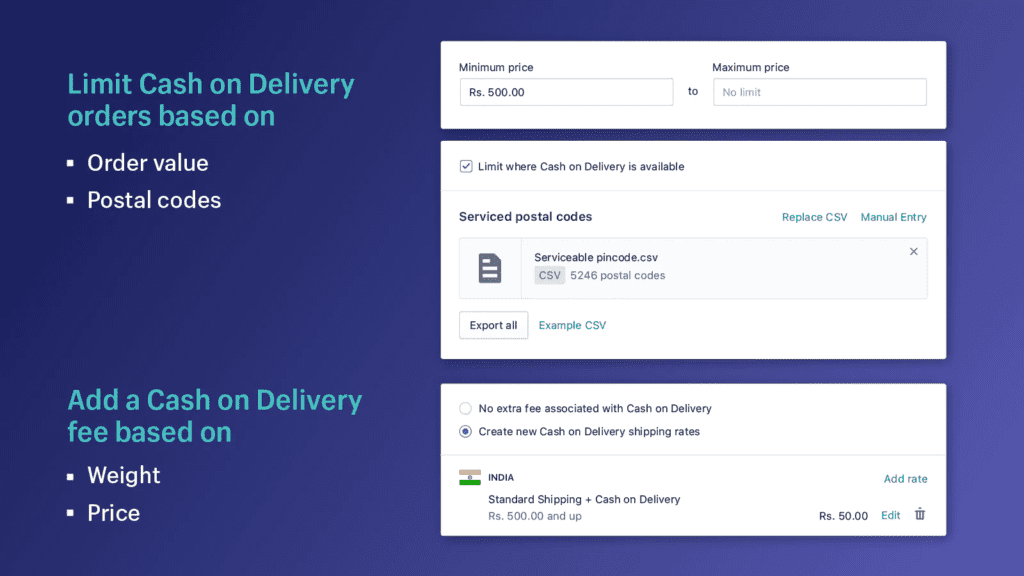Advanced Cash on Delivery