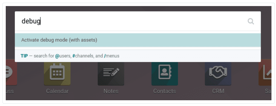 Activate developers mode in odoo 17 Through the Command Palette