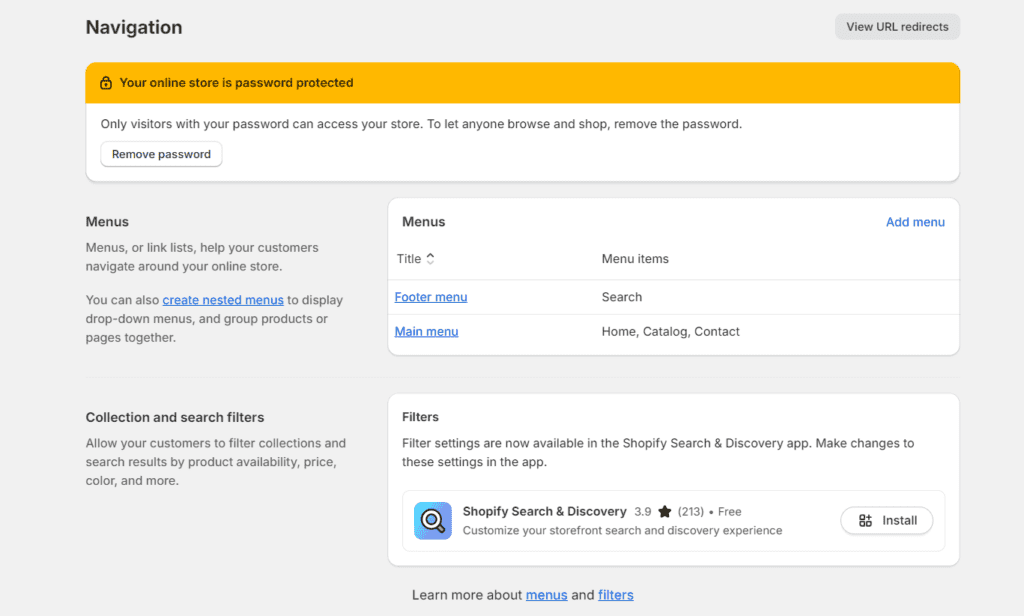 Customize your menu and navigation