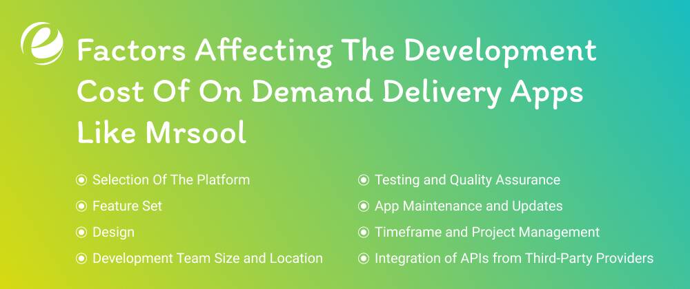 Factors Affecting The Development Cost Of On Demand Delivery Apps Like Mrsool