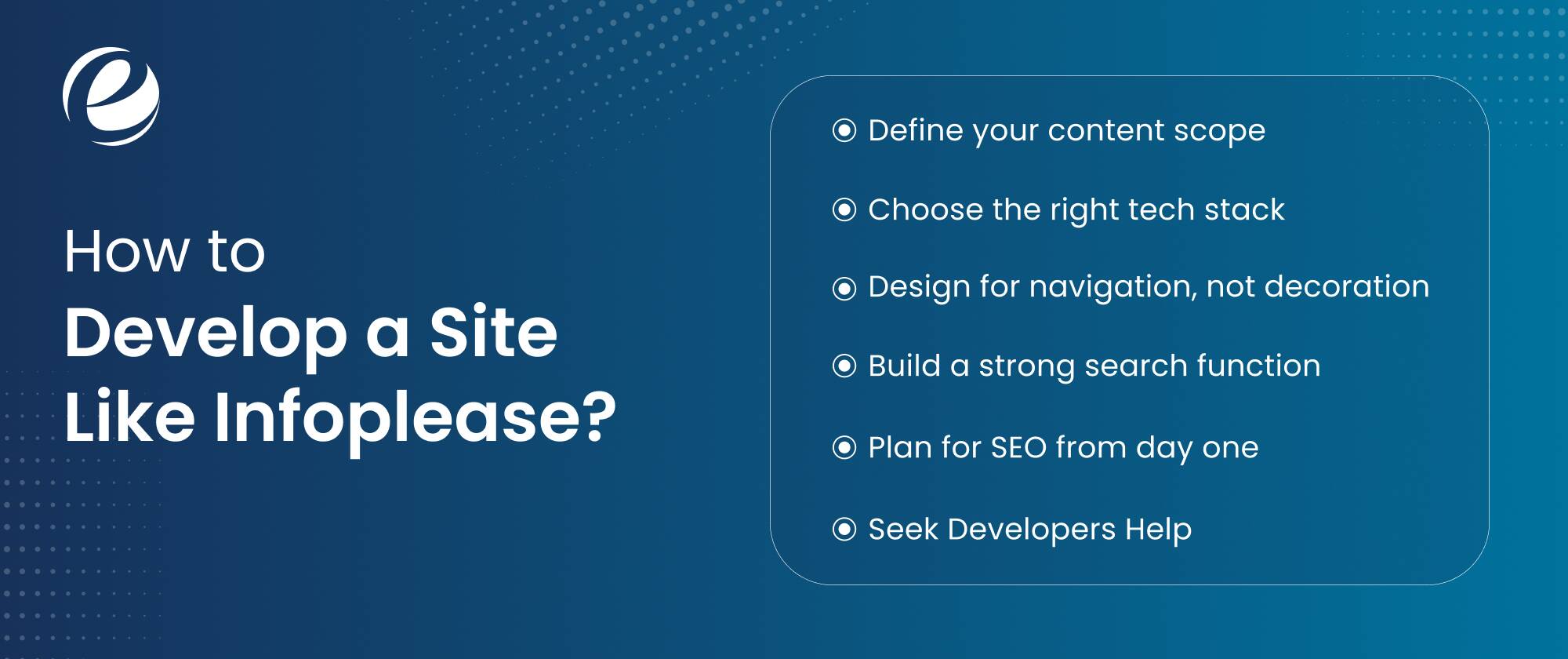 How to Develop a Site Like Infoplease?