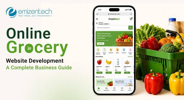 online grocery website development