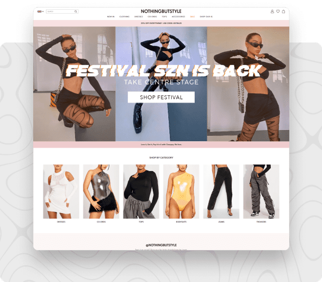 NothingButStyleNothingButStyle is an online eCommerce platform developed by Emizentech, selling the broadest range of fresh and trending women's clothing, co-ords, dresses, accessories, and more worldwide at exclusive discounts and prices.