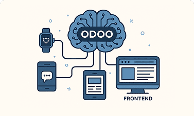 Odoo Headless DevelopmentWe create flexible frontend experiences using Odoo as a backend engine for improved performance and multi-platform compatibility.
