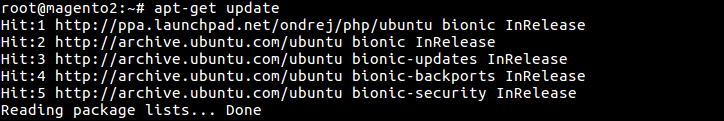 20 apt-get update