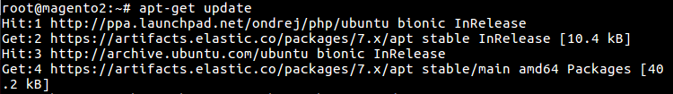 36 apt-get update