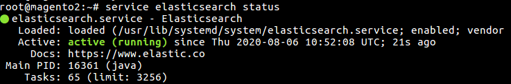 41 service elasticsearch status