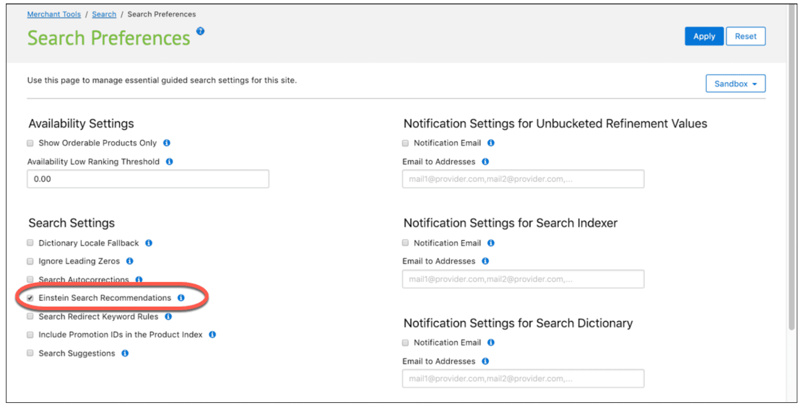 Einstein Search for B2B Commerce