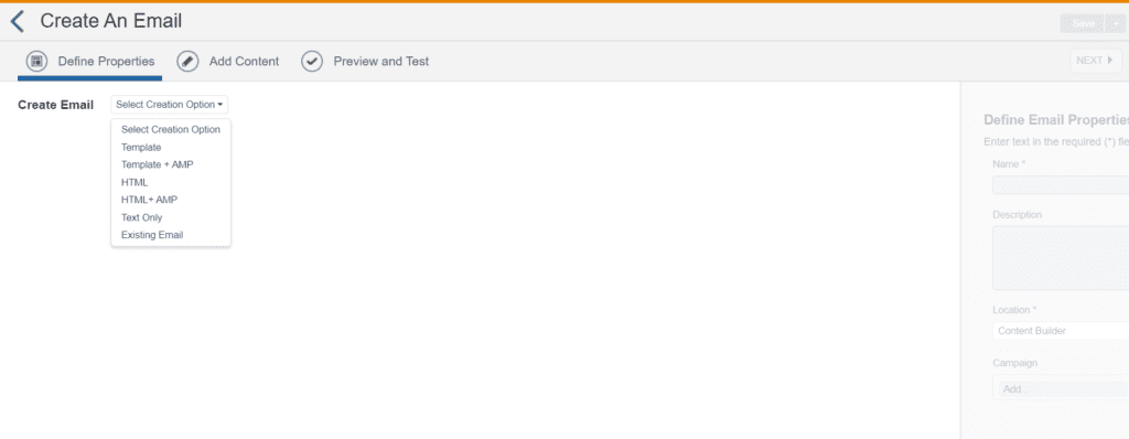 create an email