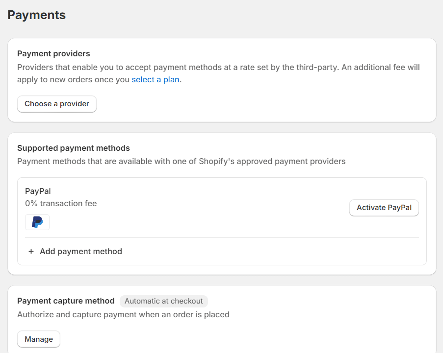 Set up your payment gateways
