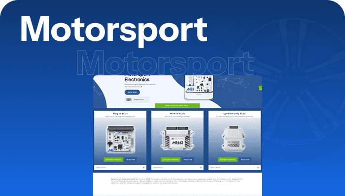 Motorsport Running an online store crafted by Emizentech, Motorsport Electronics sells varied products, like wire-in engine management, engine management, throttle body systems, dashed displays, etc, designed in the UK