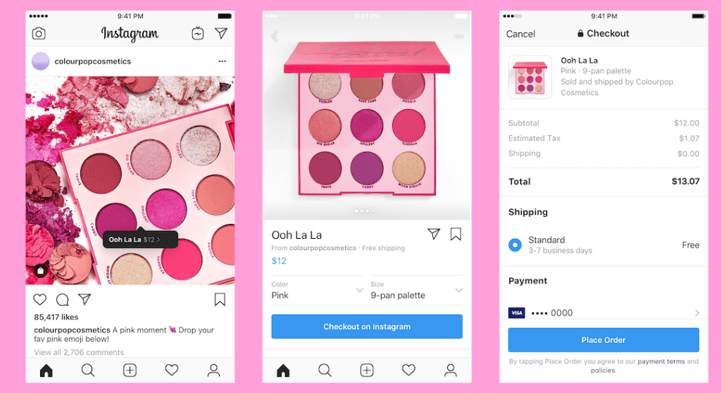 instagram checkout