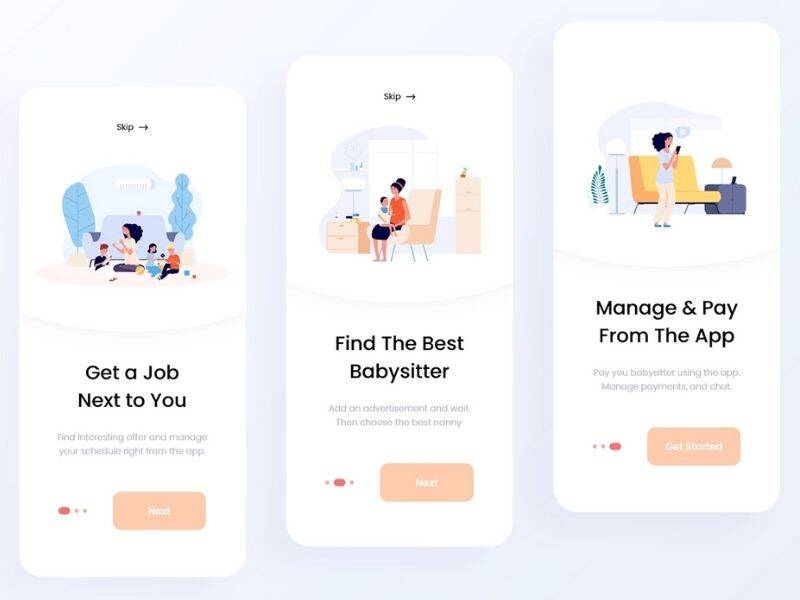 Babysitting mobile app development 3