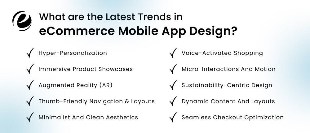 What are the Latest Trends in eCommerce Mobile App Design? 