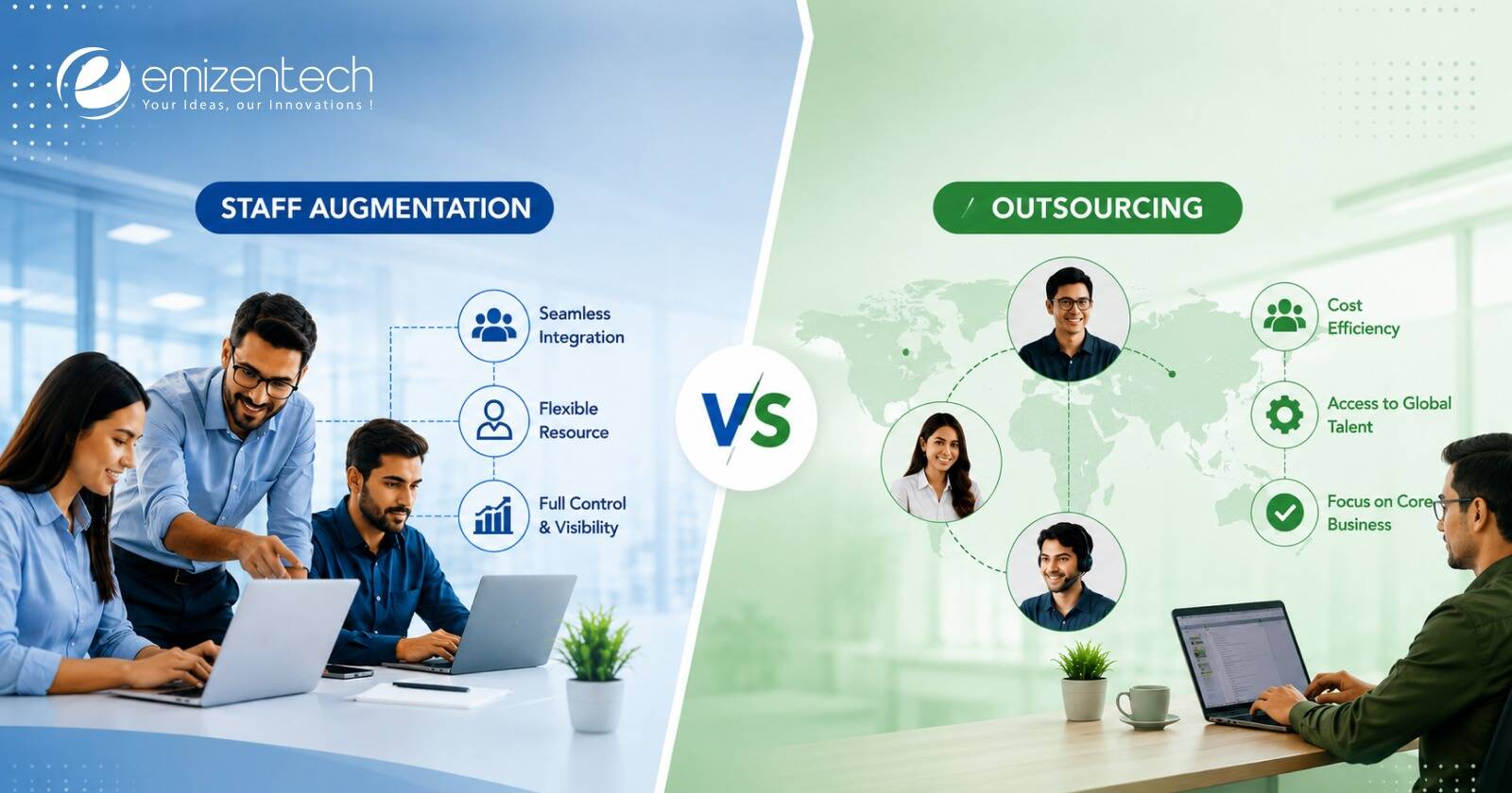 Staff Augmentation vs Outsourcing Which Model Is Right for Your Business