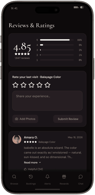 Ratings & Reviews System